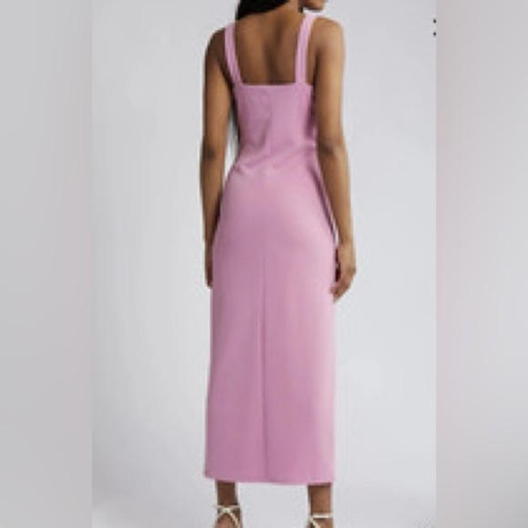 NWT WAYF the bravado slit dress in pink midi size small - Picture 2 of 2